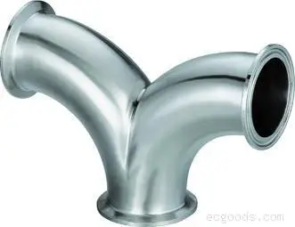 

25-63mm Pipe OD x1.5- 2.5" Tri Clamp Y-Shaped Elbow 3 Way SUS 304 Stainless Sanitary Fitting Homebrew Beer Wine Diary Product