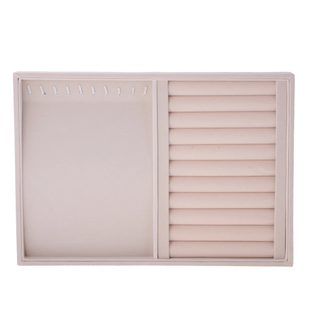 Velvet Jewelry Box Ring Earring Necklace Pendant Bracelet Display Organizer Box Tray Storage Showcase Holder Jewelry Display Cas