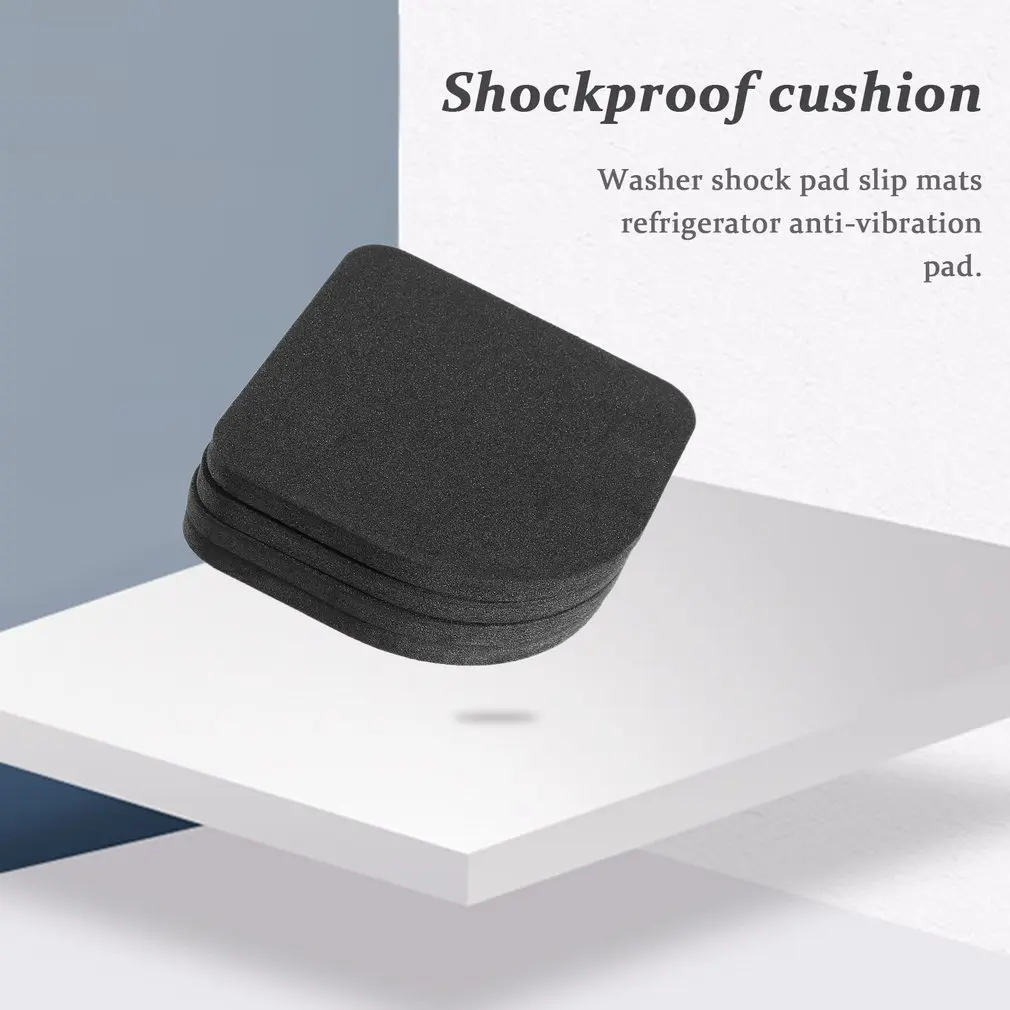 4 pcs Washer Shock Slip Mats Reducing Refrigerator Anti-vibration Noise Pad Washing Machine Shock Proof Mat