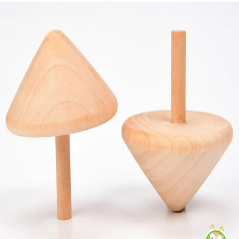 1Pcs Wooden Toy Spinning Top Montessori Magic Classic Toys Children Kids Educational Toys Gift