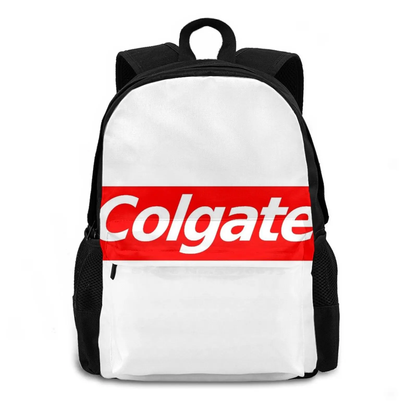 Colgate Box Logo Pattern Design Bagpack School Bags Suptalk Streetwear Streetstyle