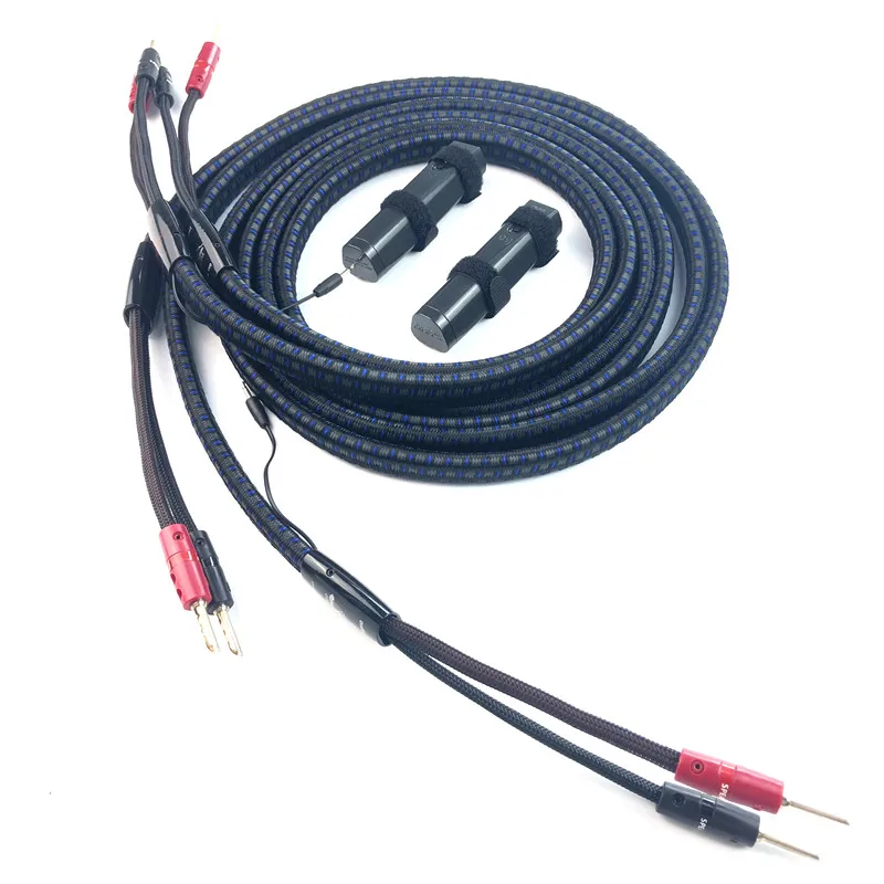 HiFi Gibraltar Speaker HIFI Audio Cable Silver Banana Plug Carbon Fiber 72V Battery for Amplifier CD Player Concert