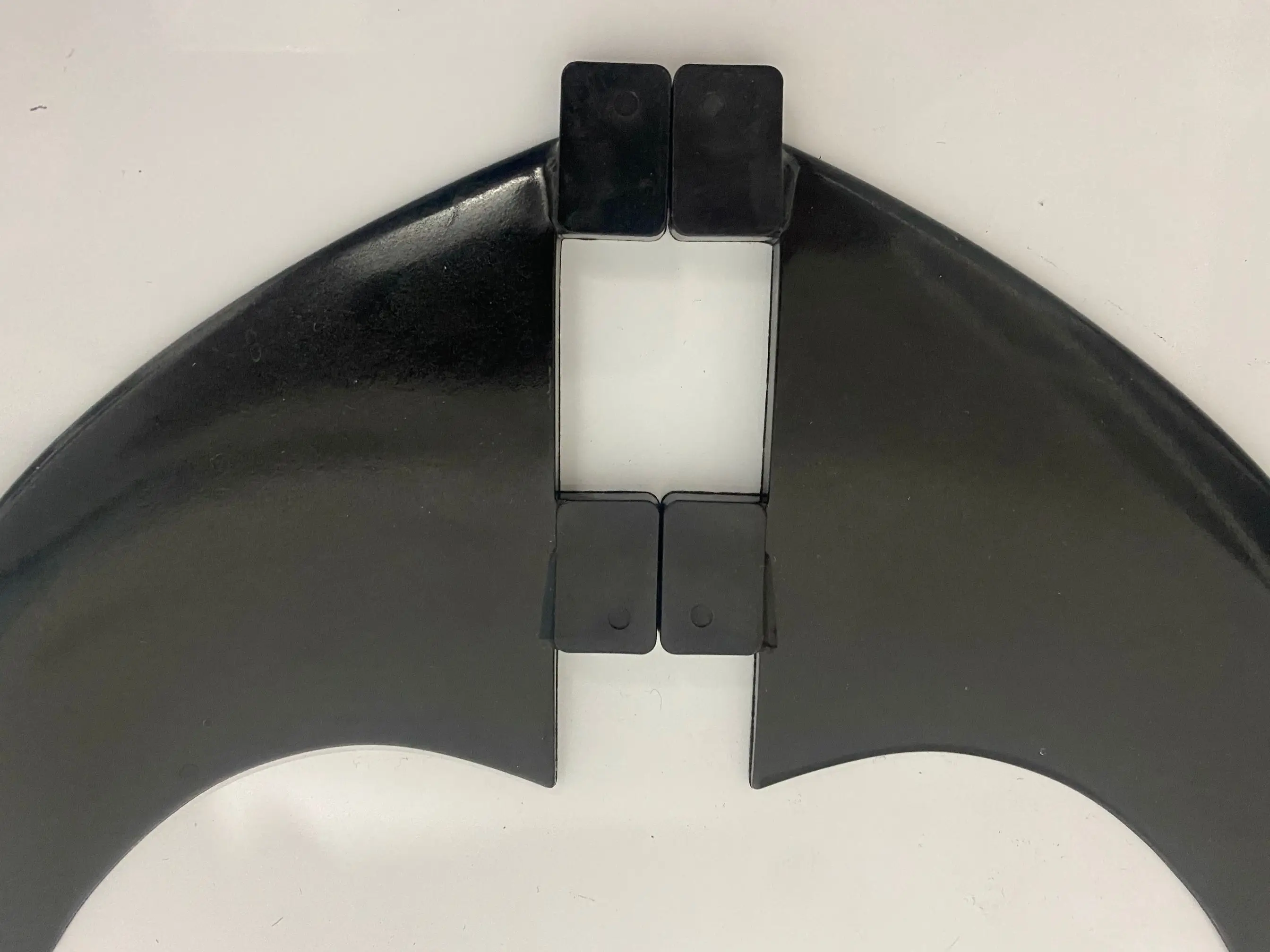 2 Stück GL Surfboard Fins Schwarz/Weiß Nylon Kunststoff Twin Tab Base Side Fin Surf Fins – Detail 6
