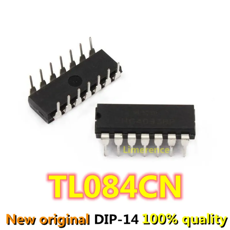 10pcs  TL084CN TL084 DIP-14 Operational Amplifiers - Op Amps JFET Input 100% New original