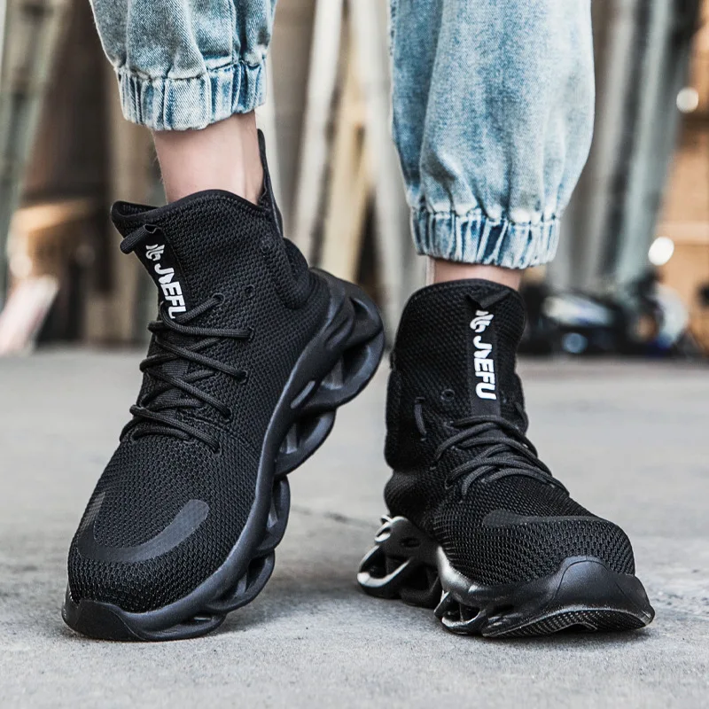 Herren Winter Sicherheitsstiefel sind leicht und bequem Stahlkappe Anti-Piercing Industrielle Outdoor-Arbeitsschuhe Fußschutz
