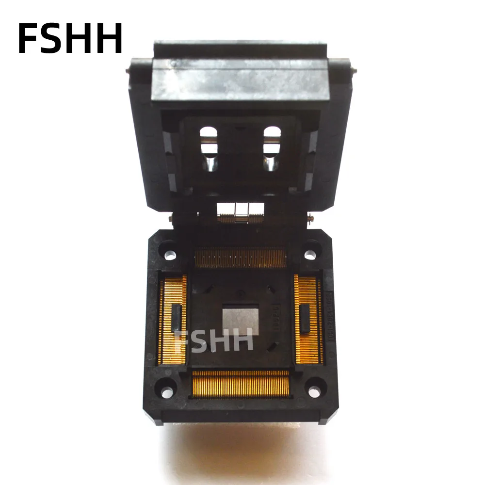 0.5Mm IC51-2084-1052-5 Test Socket Clamshell Soorten TQFP208 QFP28 Ic Socket 28x28mm