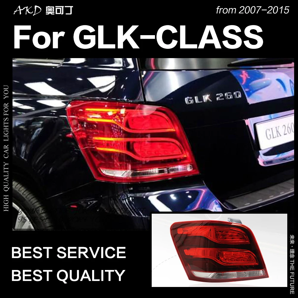 Car Styling for Benz W204 Tail Lights 2007-2015 GLK200 GLK260 GLK300 Tail Lamp LED Tail Light DRL Brake Reverse auto Accessories