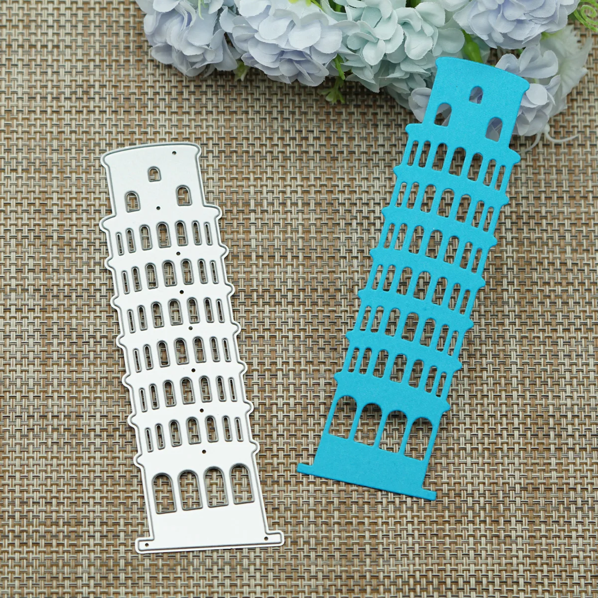 Italy Landmark Leaning Tower of Pisa Metal Cutting Dies Scrapbooking DIY Photo Album Decorating Clipart Paper Cutter Stencil