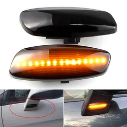 2pcs NO Dynamic For Citroen C3 C4 C5 DS3 DS4 For Peugeot 207 308 3008 5008 RCZ LED Side Marker Lights Turn Signal Light Blinker