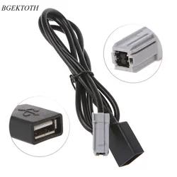 Car Aux Audio Media Wire To USB Adapter Conector For Toyota RAV4 EZ Verso Camry Car Accessories