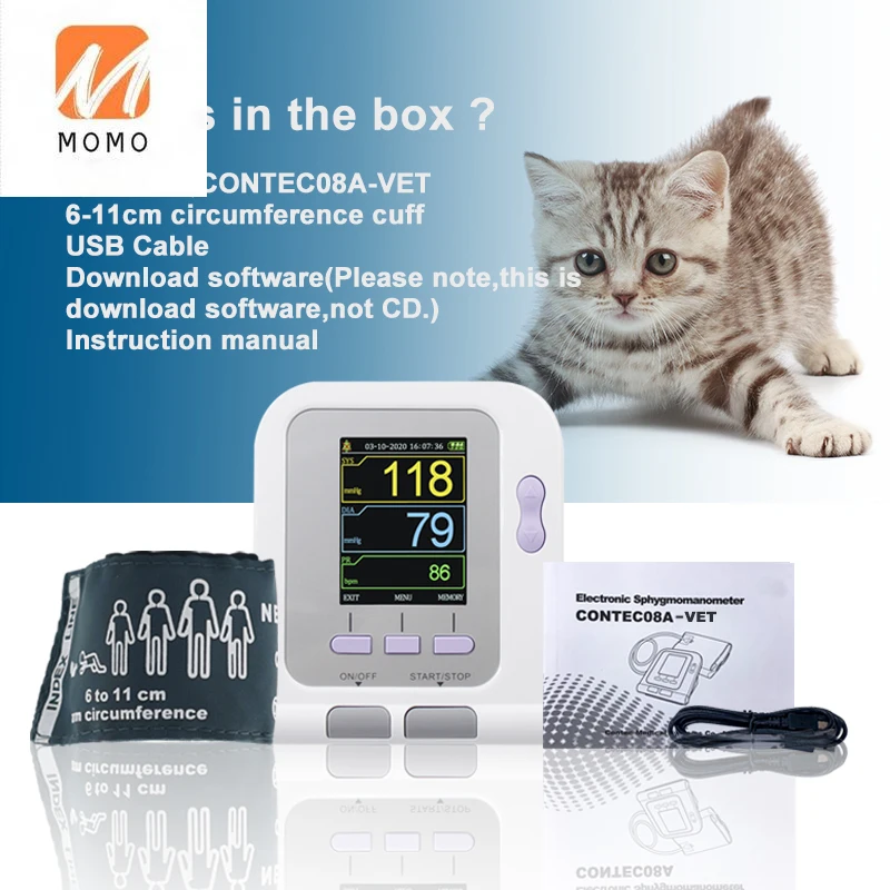 VET Digital Electronic vet sphygmomanometer veterinary clinic equipment