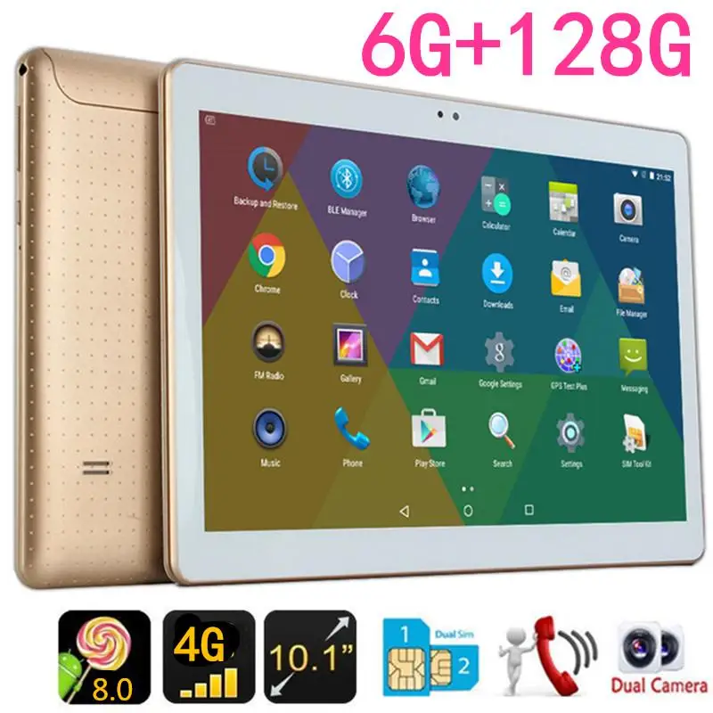 10.1 Inch Octa Core Tablet Pc Android 9.0 Play Store 4G LTE Phone Tablet with Sim card for Children Christmas gifts Calling Tab