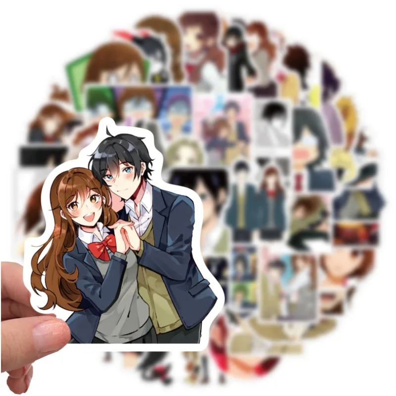 10/30/50 pçs horimiya anime graffiti adesivos clássicos dos desenhos animados adesivos portátil diy crianças brinquedos pvc carro bicicleta decalque decoração adesivos