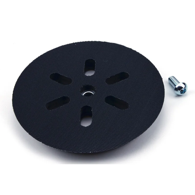 Tampone abrasivo di backup a 6 fori da 6 pollici (150mm) tampone di supporto filettato M8 senza polvere per dischi abrasivi a strappo da 6 "accessori per elettroutensili
