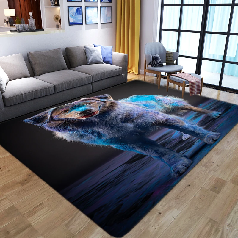 Cartoon Dog pattern 3D Print Area Rug Kid Bedroom Game Floor Mat Soft Flannel Memory Foam Girl Room Play Carpets for Living Room