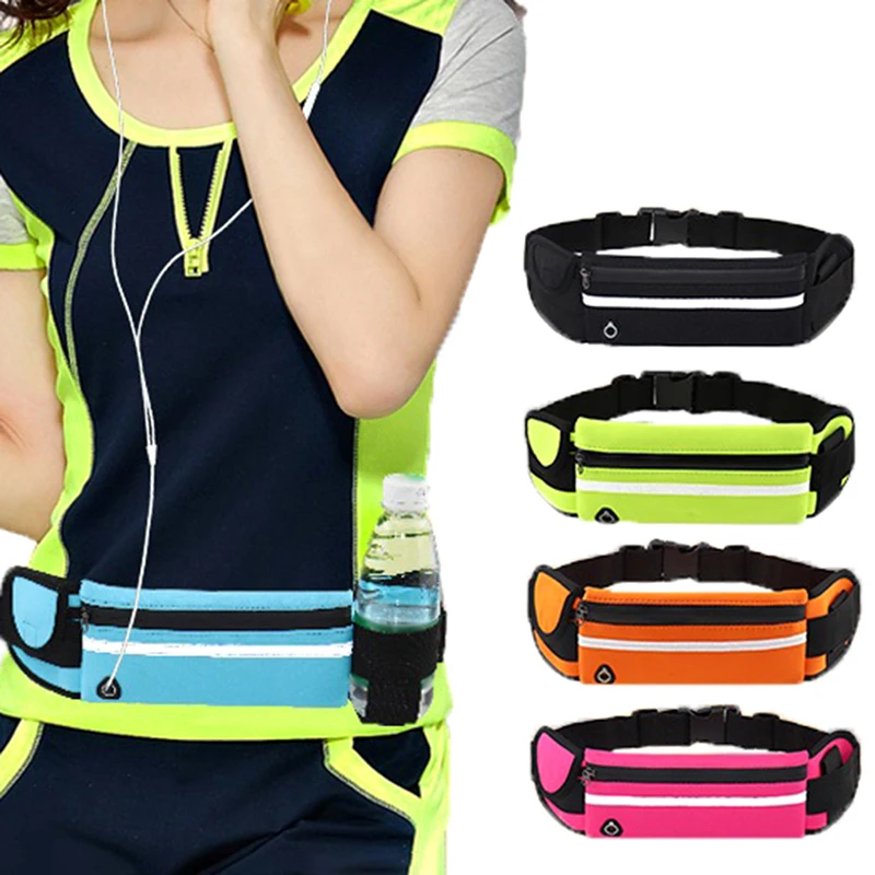 1 Pcs Outdoor Men Women Waist Pouch Packs Bags Sport Running Hiking Travel Belt Bag Running Waist Bag Sport Pack