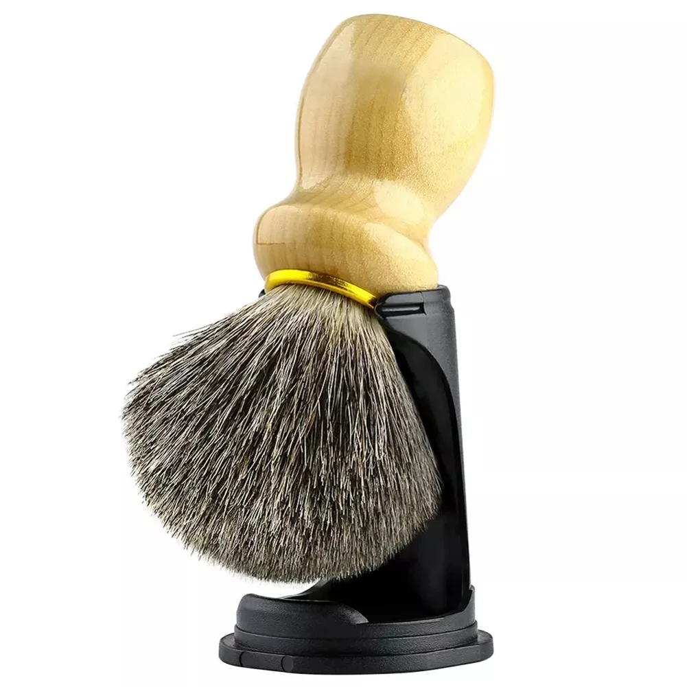 Wood Shaving Brush Pure Badger Hair Shave Brush Wood Handle Traditional Shaving Brush Handle Knot 25mm for Men Wet Shaving