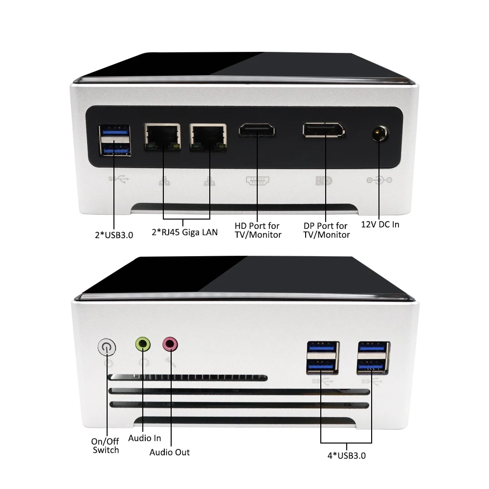 Eglobal 10th Gen Intel Mini PC Core i9 10885H i7-10870H Windows 10 Computer AC WiFi 2Lan 6USB3.0 Office  NUC Video Card Desktop