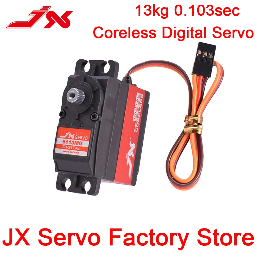 

JX RC Servo PDI-6113MG 13KG 0.103sec High Torque Metal Gear Coreless Standard Digital Servo for RC Airplane Aircraft Parts