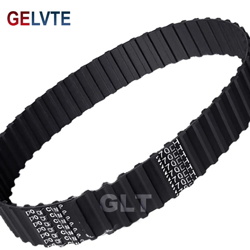 Double-Sided Tooth Rubber Timing Belt D5M D8M D14M DL DXL DH T5 Black Double Toothed Conveyor Belt