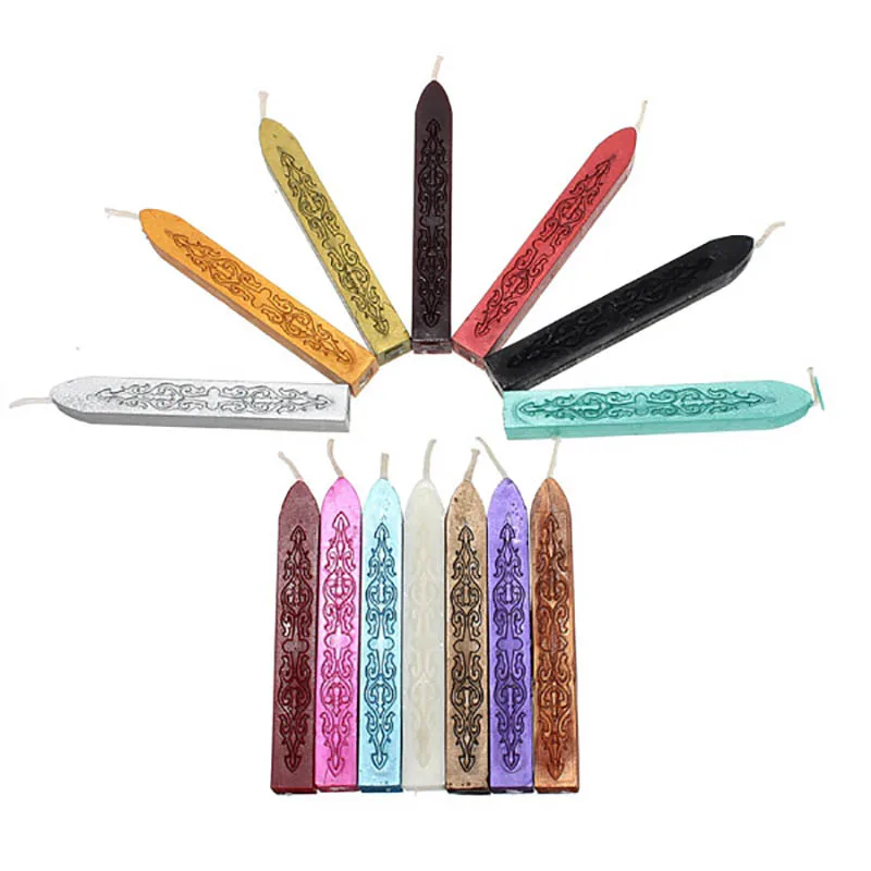 Multifunctional Retro Wax Strips DIY Card Invitations Envelope Decorating Sealing Wax Magic Arrow Pattern Wax Stick With Wick