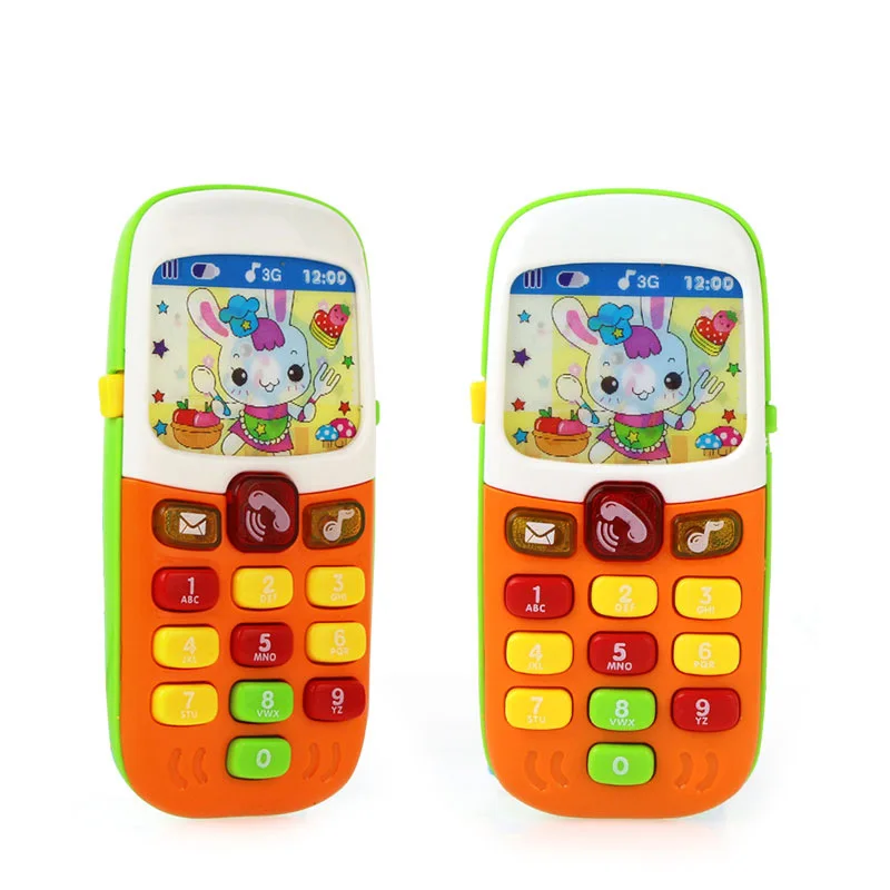 Children\'s Enlightenment Electronic Toys Mobile Phone Educational Learning Toys Music Sound Machine Baby Toys Random Colors