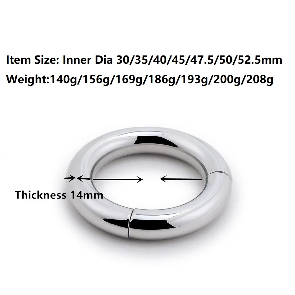 7 size for choose Heavy Duty male Magnetic Ball Scrotum Stretcher metal penis cock lock Ring Delay ejaculation BDSM Sex Toy men