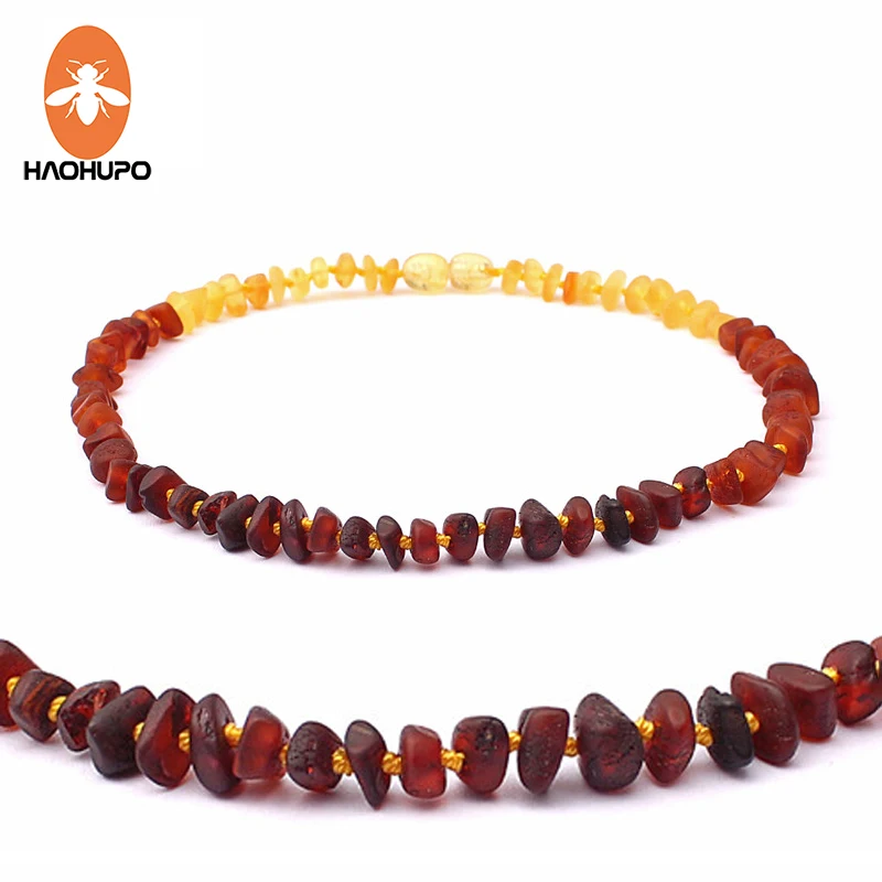 HAOHUPO 16 Colors Amber Teething Bracelet/Necklace for Baby Adult Lab Tested Authentic 8 Sizes Natural Amber Stone Women Jewelry