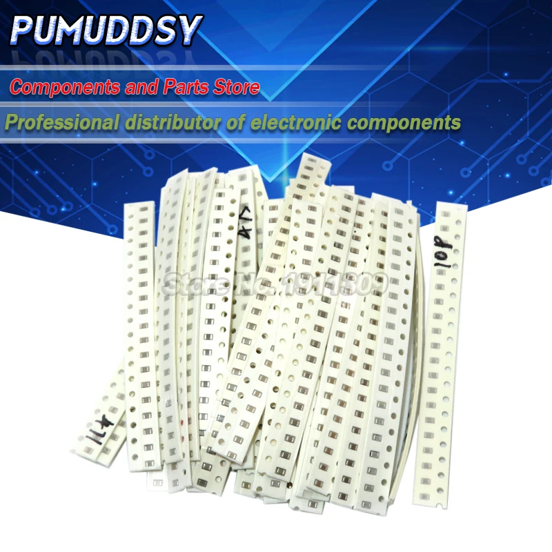 36values*20pcs=720PCS 0805 SMD Capacitor assorted kit 1pF~10uF component diy samples kit new and