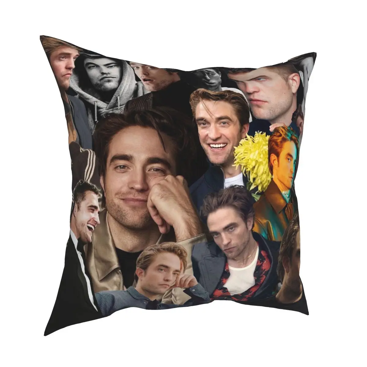 Robert Pattinson Collage Square Pillowcase Polyester Printed Zipper Decor Pillow Case Sofa Cushion Cover 18