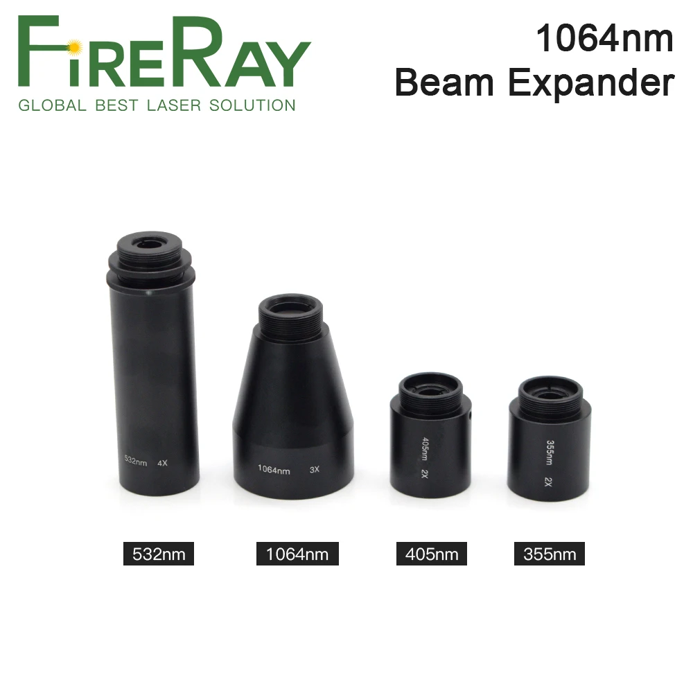 FireRay 1064nm 355nm 405nm 532nm Laser Beam Expander 2X-12X Galvanometer Laser Marking Lenses Optics Beam Expander