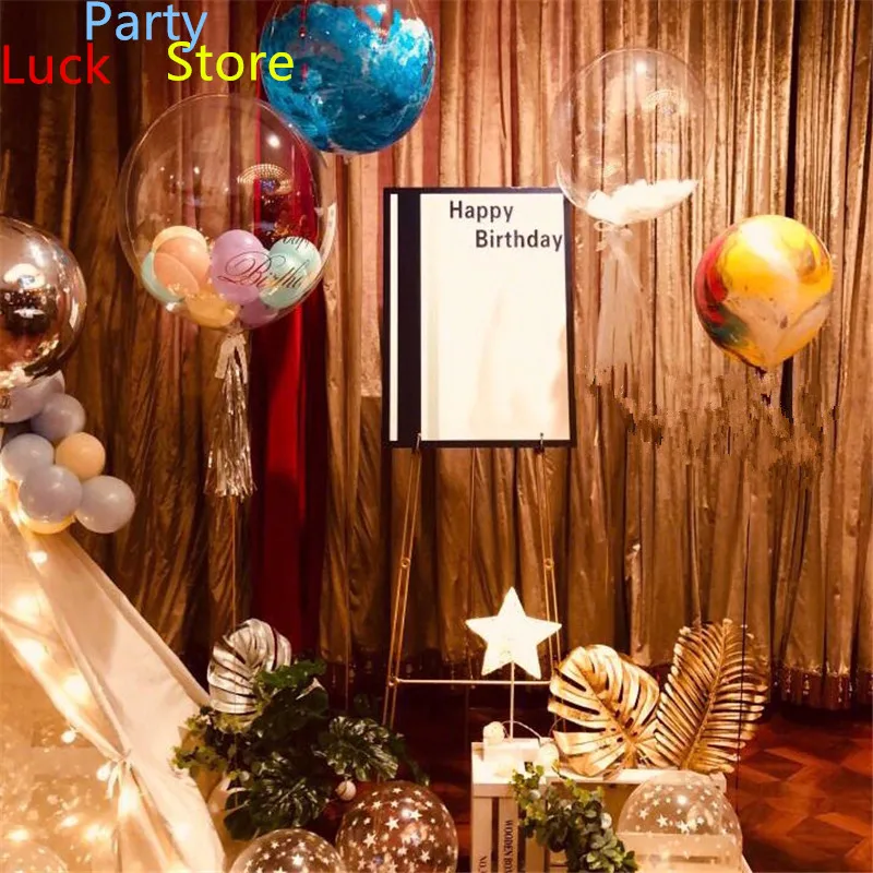 10PCS Transparent Bobo Balloon Double Ball Ball in Ball Birthday Party Graduation Party Wedding Wedding Room Decoration