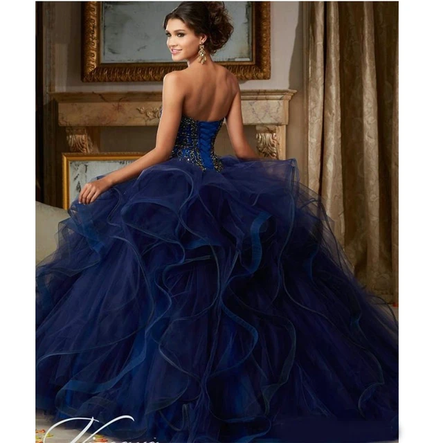 Vestido de festa debutante fashion azul