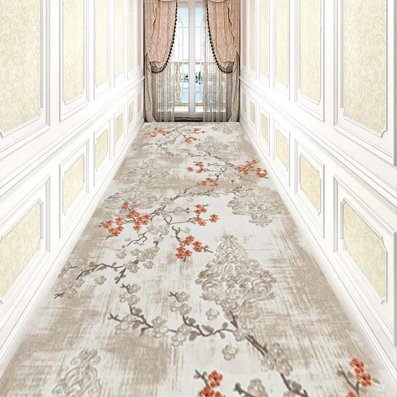 Reese Grass Flower Lobby Carpets Living Room Porch Anti Slip Area Rugs Hallway Corridor Aisle Hotel Wedding Party Stairway Decor