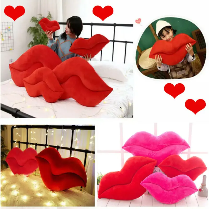 1pc 27cm Length Creative Lips Small Plush Cushion Funny Home Decoration Sexy Lip Cushions Sofa Chair Throw Pillows Dropshipping