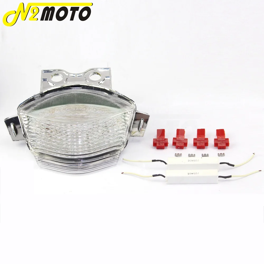 Clear Motorcycle Taillight Brake Amber/Red Turn Signal Light LED for KAWASAKI Ninja 650R  ER6N ER6F 2006 2007 2008