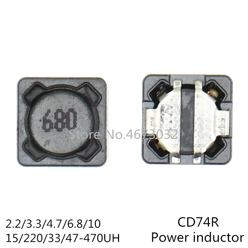 10PCS Inductor CD74R Power Inductance SMD 7*7*4MM 2.2UH 3.3UH 4.7UH 6.8UH 10UH 15UH 22UH 33UH 47UH 68UH 100UH 150UH 330UH 470UH