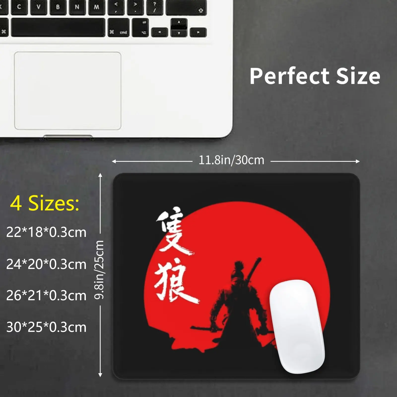 The One Armed Wolf Mouse Pad DIY Print Shinobi Sunset Sunrise Sundown Battlefield Battle Army One Armed