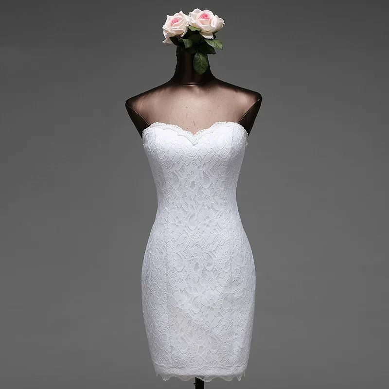 Vestido de noiva curto estilo sereia, mais novo vestido de noiva com rendas e flores de alta qualidade, roupa de casamento