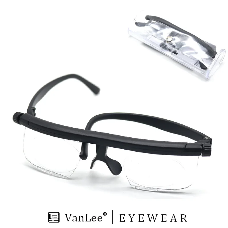 Adjustable Hyperopic Myopia Focal Length Glasses Dual-Purpose Focal Length Presbyopic Glasses Trimming-6d 3D