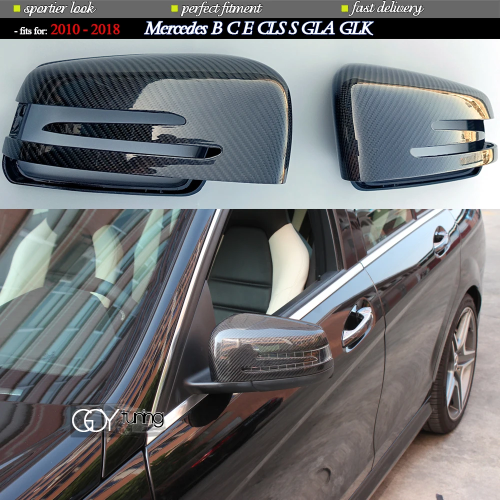 

Carbon Fiber Side Mirror Caps for Mercedes A B CLA C E S CLS GLA GLK W176 W246 W117 C117 X117 W204 W207 W212 W218 W221 X156 X204