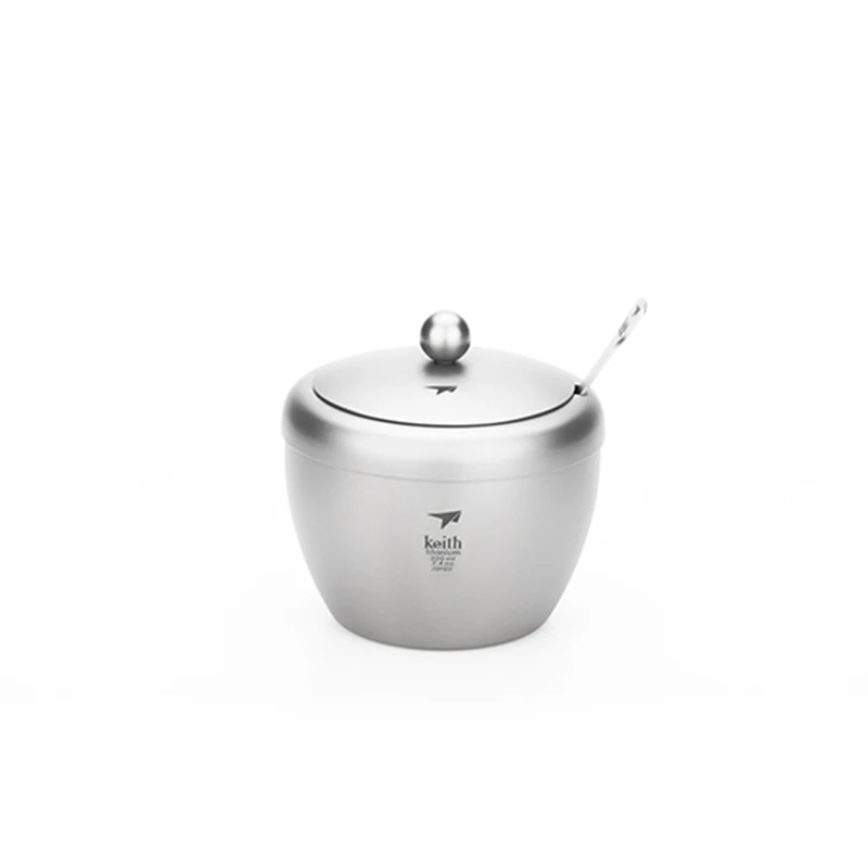 Keith Titanium Seasoning Condiment Pot Lovely Design Spice Salt Sugar Container Pepper Jar Tool with Lid and Spoon