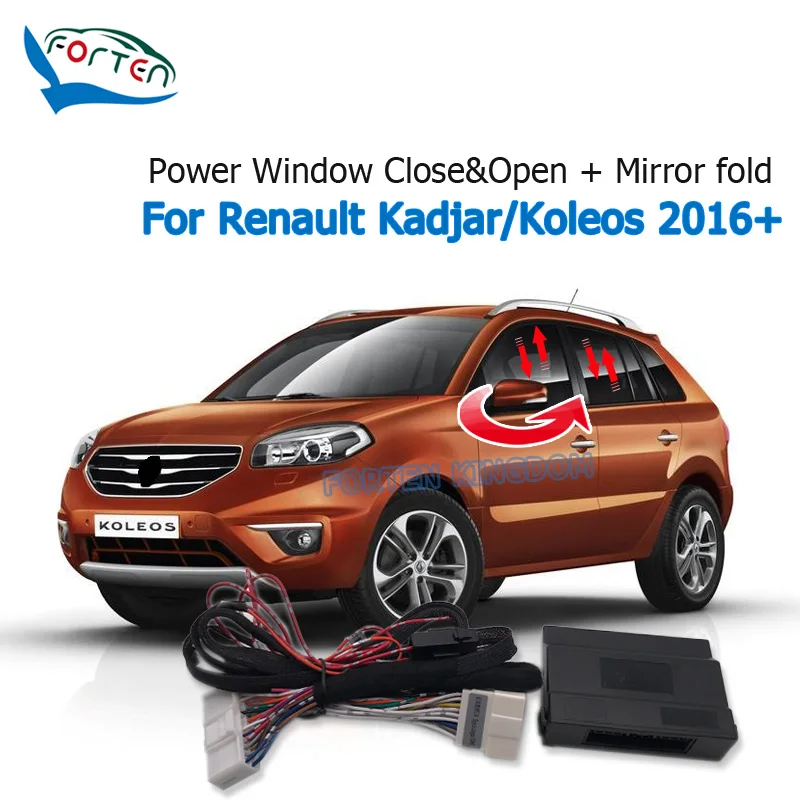 Forten Kingdom Car Auto Window Closer & Open Side Mirror folder unfold Kit For Renault Kadjar / Koleos 2016+