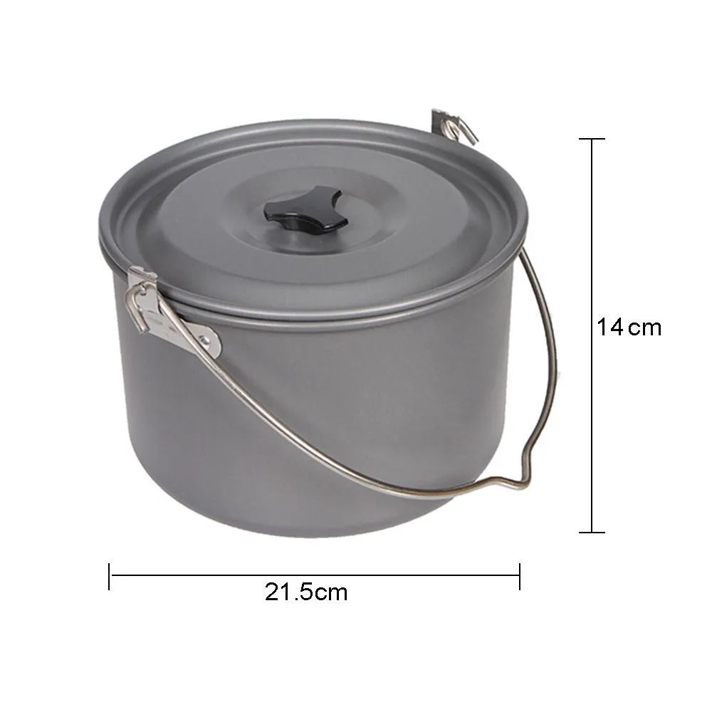 4.2L Camping Hanging Pot Ultralight Outdoor Single Pot Aluminium alloy Camping Equipment Tools Picnic Hiking Cookware Utensils