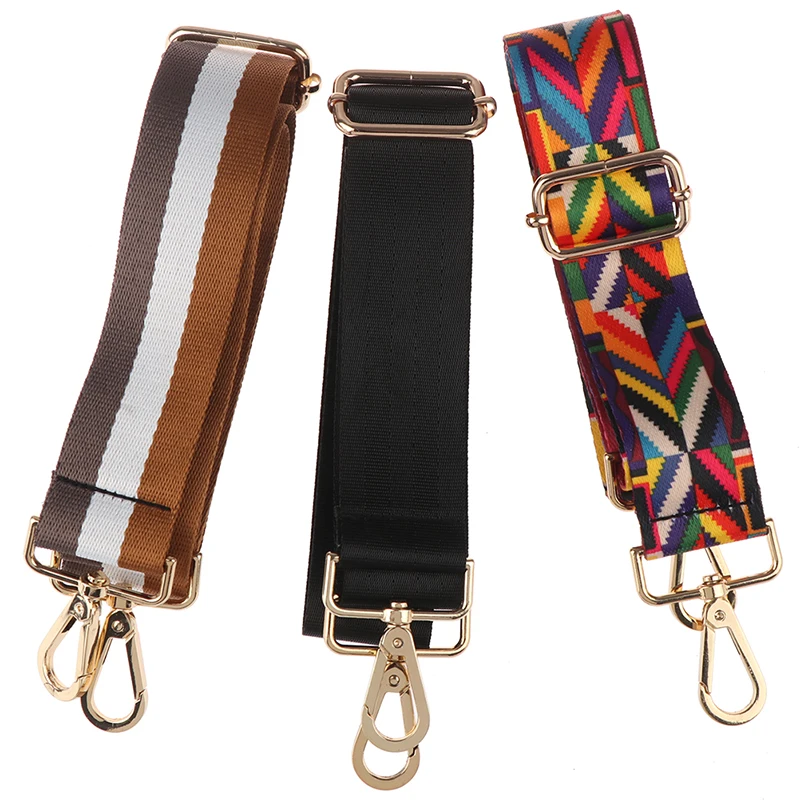 Women Wide Straps For Bags Striped Handles New Belt Shoulder Bag Strap For Crossbody Adjustable Strap Bag Accessories