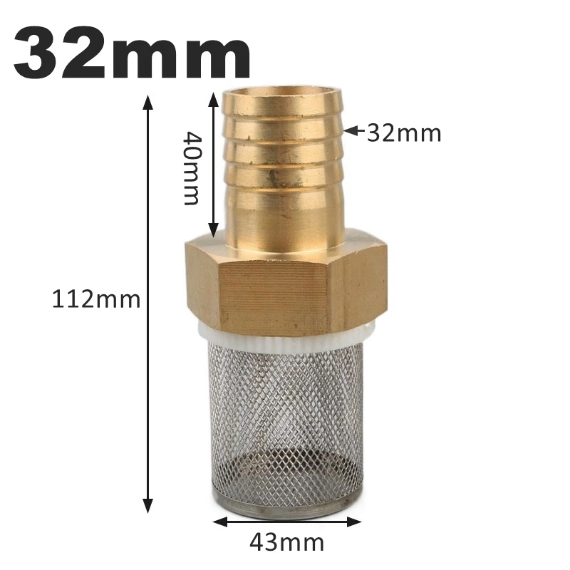 1pc 32 38mm Tube Water Filter Strainer Sprayer Car Wash Pump Filter Graden Irrigation Hose Net Stainless Steel Mesh Filter