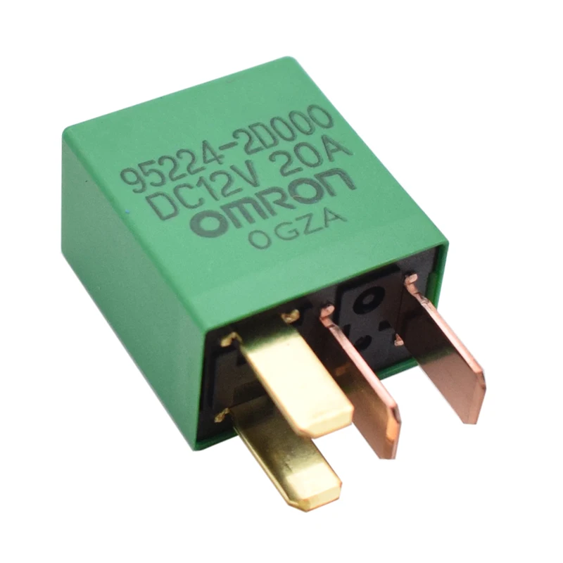 1PC Car Violet Relay for KIA 12V 20A OMRON 4 Pins 5 Pins Green Color Power Relay Assembly view 5