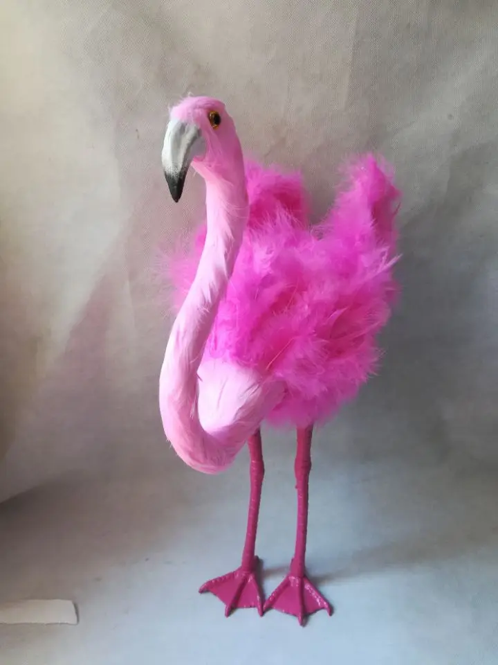 hot pink simulation Flamingo model foam&furs Flamingo bird doll gift about 48cm 3008