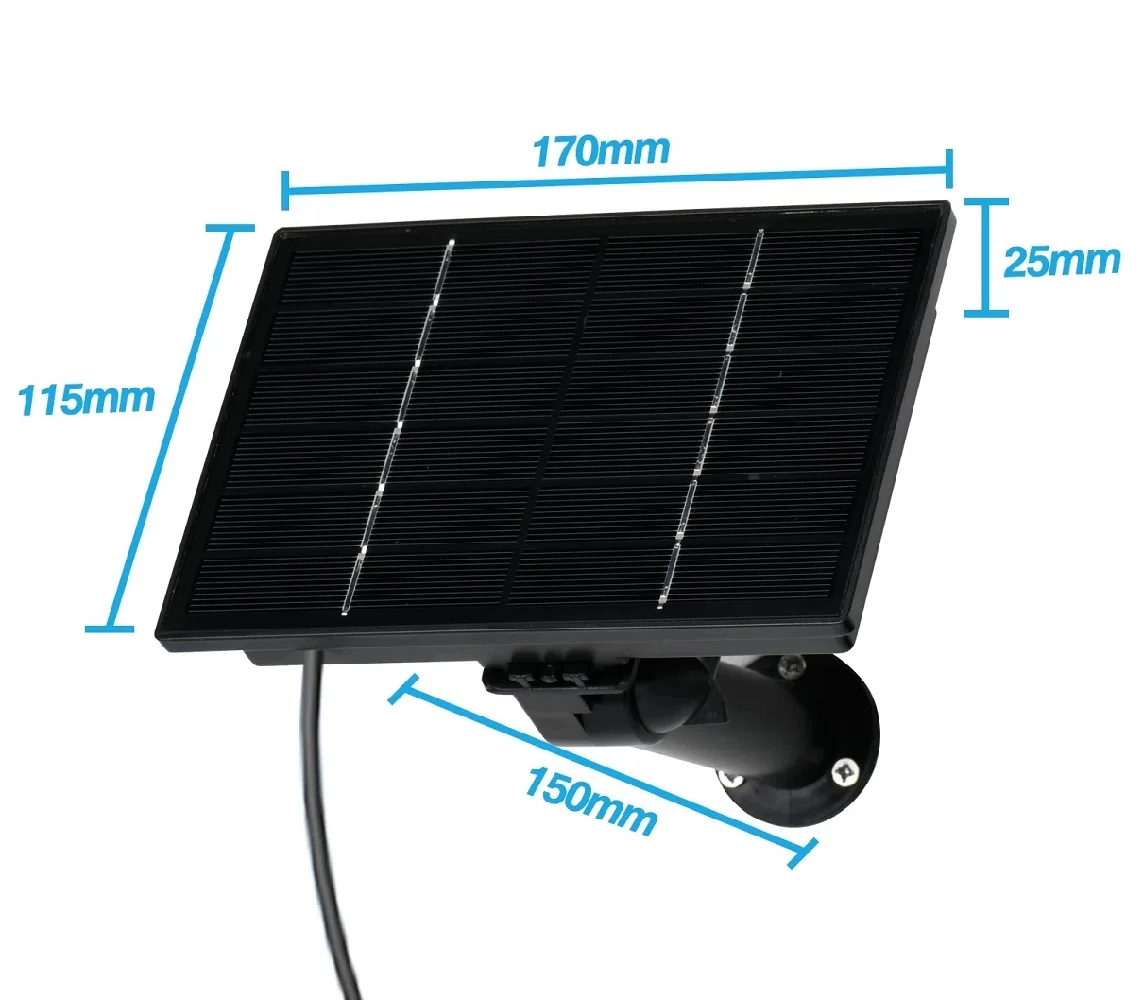 Outdoor 5V/12V Solar Panel Built-in Battery 6000mAh For Trail Camera/Phone Waterproof Solar Power Charger Supply Hunting Camera