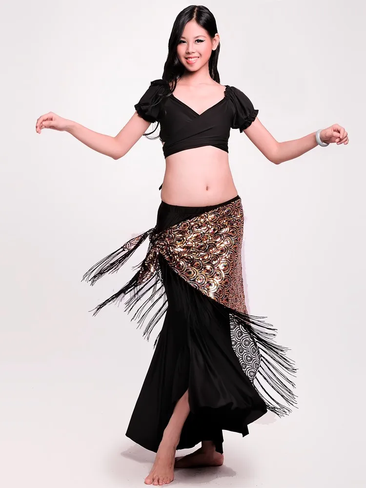 Wholesale belly dance clothes peacock sequins belly dance hip scarf for women belly dance chain girls belly dance belt